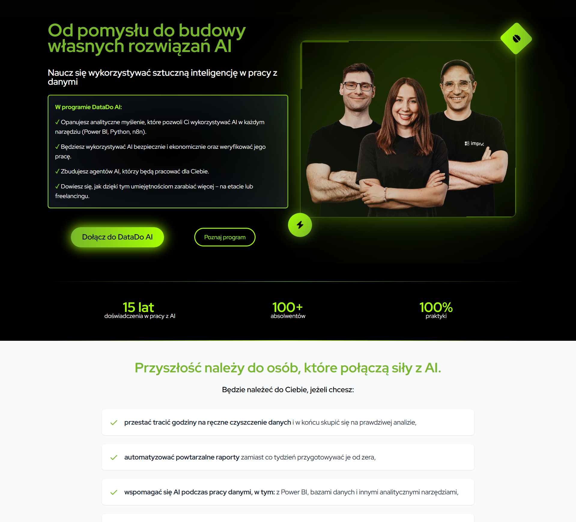 Strona programu DataDo AI