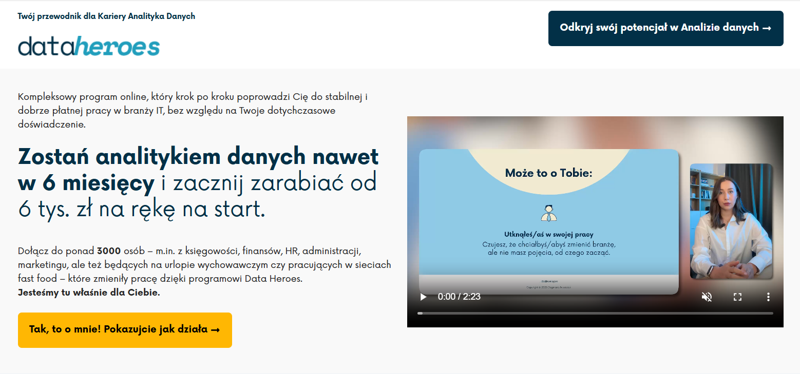stara strona Data Heroes
